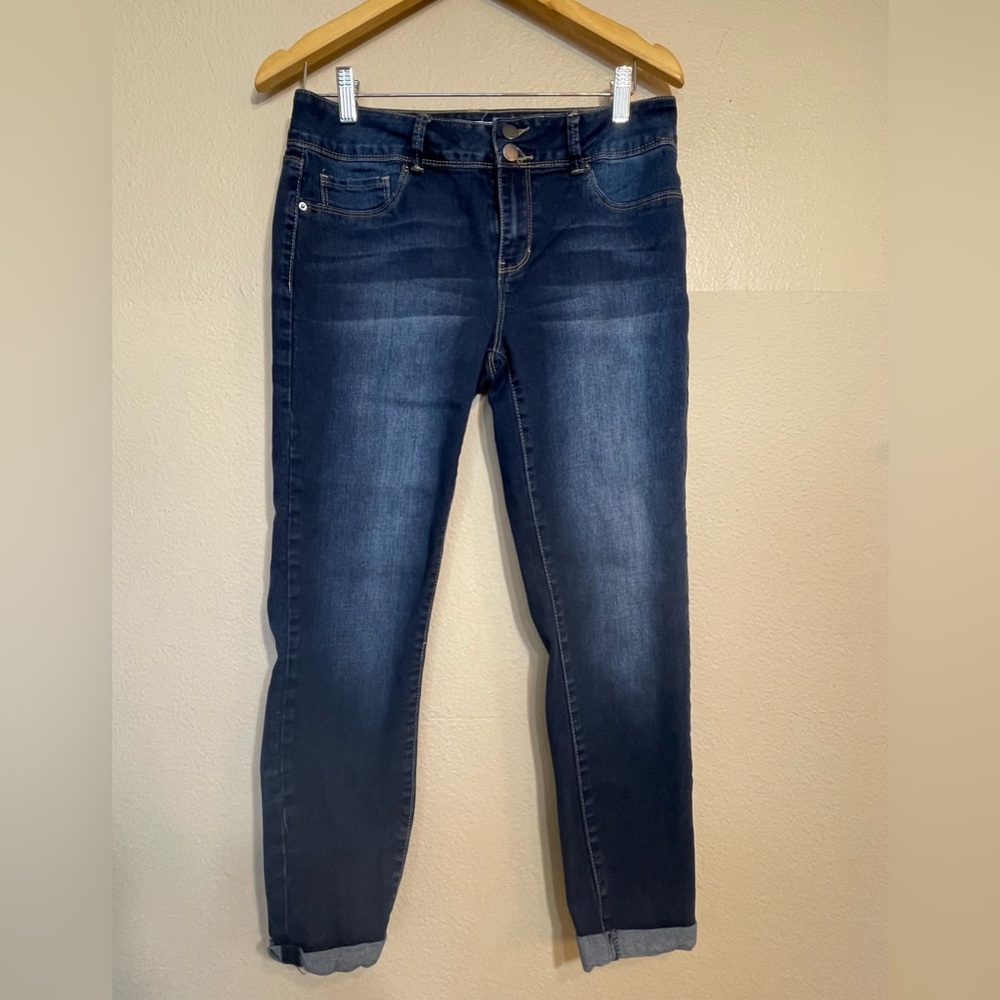 YMI Blue Mid Rise Denim Ankle Jeans 11